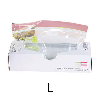 50PC Затваряща се пластмасова обвивка с цип Свежи торбички Чанти за съхранение на храна Съхранение във фризер Плодове за пътуване Органайзер за съхранение на храна