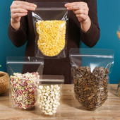 Galima pritaikyti pagal užsakymą Logotipas sutirštintas maistinis skaidrus stovimas užtrauktukas pakavimas riešutai užkandžiai arbatos saldainiai drėgmei atsparūs maišeliai