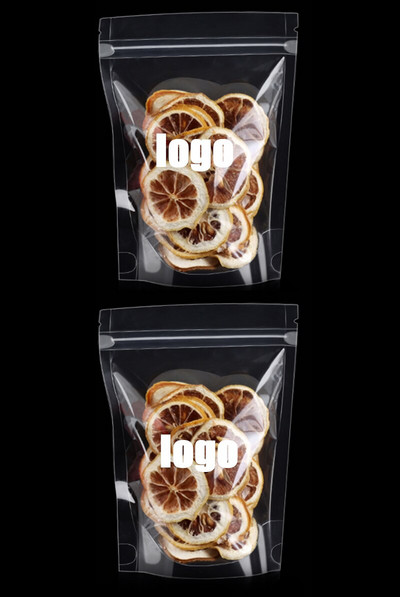 Galima pritaikyti pagal užsakymą Logotipas sutirštintas maistinis skaidrus stovimas užtrauktukas pakavimas riešutai užkandžiai arbatos saldainiai drėgmei atsparūs maišeliai