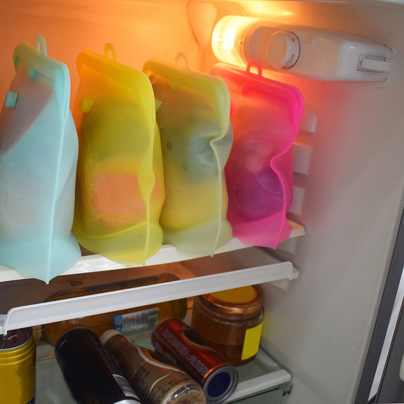 Силиконова чанта за храна Zero Waste Ziplock Fresh Sealed Bags Контейнер за съхранение на храна Многократна чанта за закуски Торба за сандвич със зеленчуци и плодове