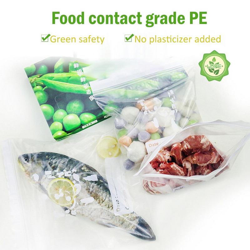 40 бр. Многократно използвани торбички за съхранение на свежест Замразяване Нагряване Торба за съхранение на опаковки за храна Универсални уплътнителни ленти Запечатани торбички Кухненски консумативи