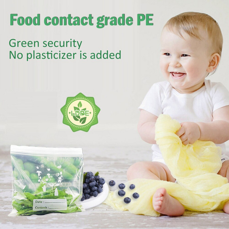 40 бр. Многократно използвани торбички за съхранение на свежест Замразяване Нагряване Торба за съхранение на опаковки за храна Универсални уплътнителни ленти Запечатани торбички Кухненски консумативи