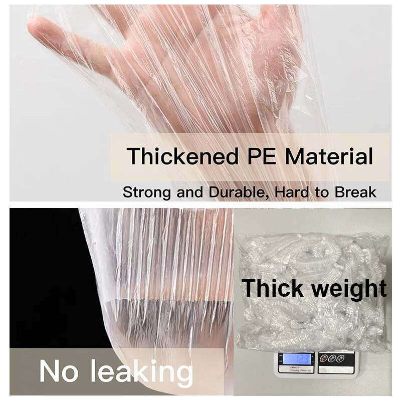 100 бр. Еднократно покритие за торба за храна Найлонова опаковка Найлонова торбичка Кухненски хладилник Свеж капак Прахоустойчив капак за храна