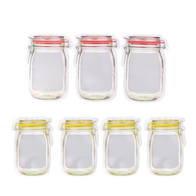 Мейсън Бутилка Пакет за защита от свежест Чанта с цип Чанта за съхранение на храна Бисквита Снек Бебешка храна Чанта за количка с цип