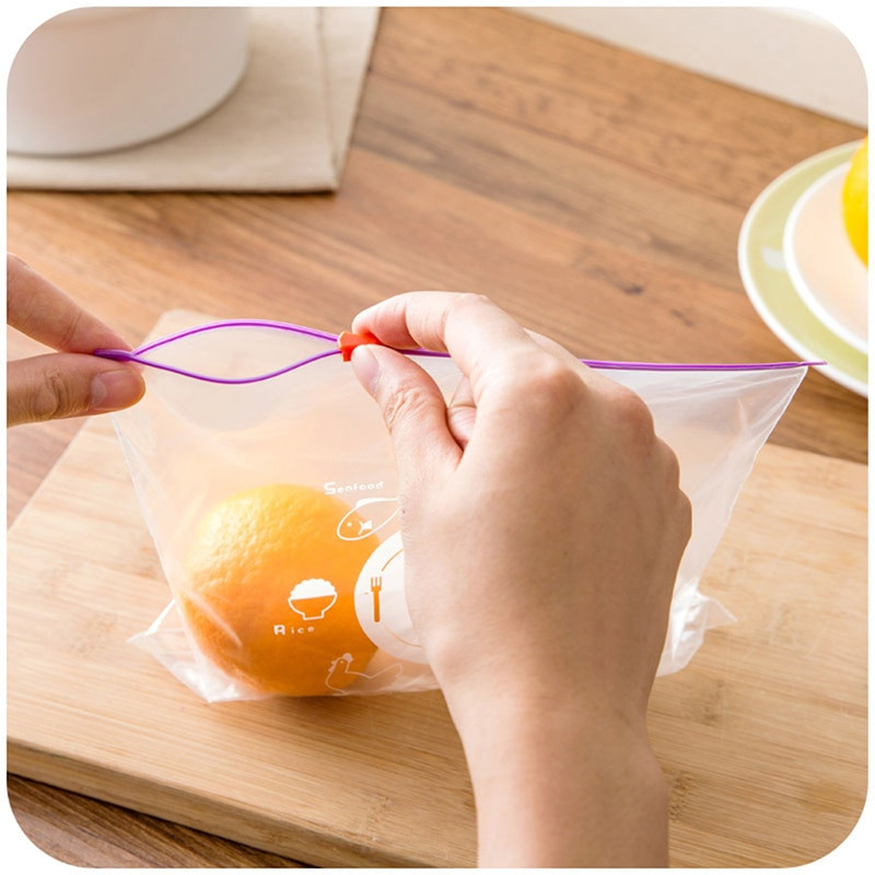 10 db PVC frissen tartó táska zöldség-gyümölcs tároláshoz fagyasztás tartósítás, cipzárral lezárt zacskók konyhai élelmiszer-szervezési eszközök