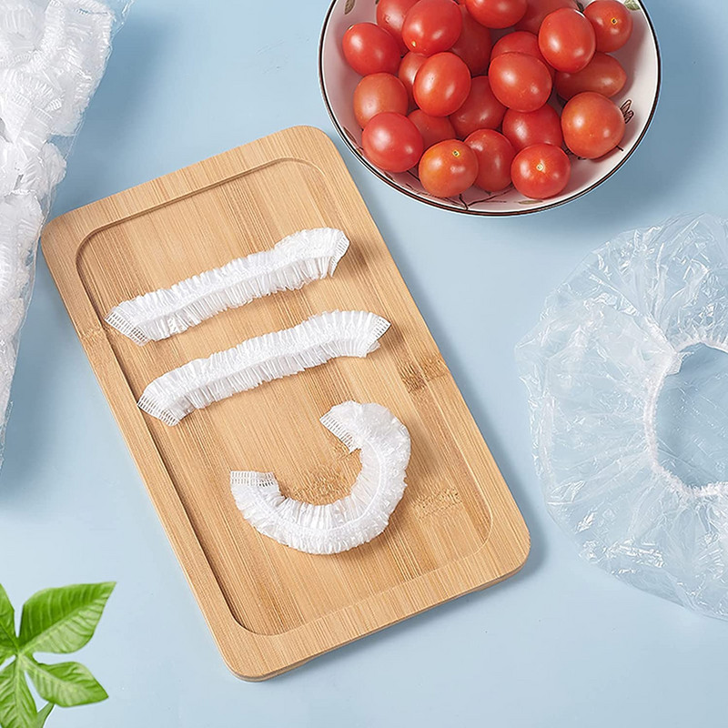Покривало за храна за еднократна употреба Пластмасова обвивка Еластични капаци За плодове Зеленчуци Купи Чаши Капачки Съхранение Кухненска торбичка за съхранение на свежест
