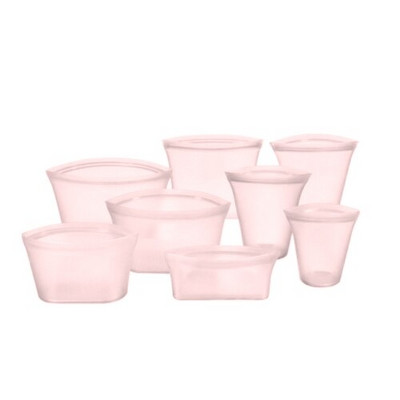 8 bucăți pungi din silicon pentru depozitarea alimentelor, reutilizabile, în picioare, cu fermoar, containere rezistente la scurgeri, pungă proaspătă, pentru depozitarea alimentelor, pungă proaspătă cu fermoar.