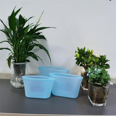 8 bucăți pungi din silicon pentru depozitarea alimentelor, reutilizabile, în picioare, cu fermoar, containere rezistente la scurgeri, pungă proaspătă, pentru depozitarea alimentelor, pungă proaspătă cu fermoar.