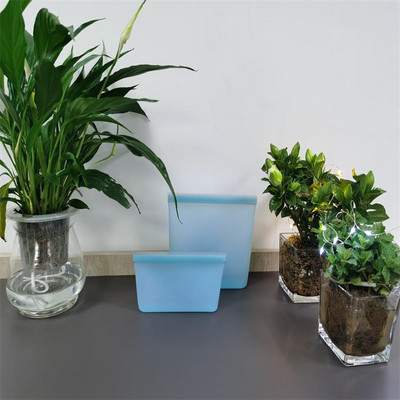 8 bucăți pungi din silicon pentru depozitarea alimentelor, reutilizabile, în picioare, cu fermoar, containere rezistente la scurgeri, pungă proaspătă, pentru depozitarea alimentelor, pungă proaspătă cu fermoar.