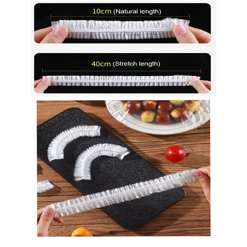 50/100 бр. Чанти за прясно съхранение Еластични капаци за съхранение на храна за многократна употреба Пластмасови уплътнителни еластични еластични капаци за купи Универсална кухня