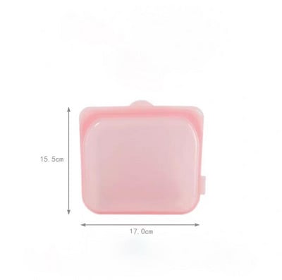 Szilikon élelmiszer-szivárgásmentes tárolótáska, újrafelhasználható fagyasztó, zárható cipzáras táska álló cipzáras konténer Keresztes ízű konyhai tartozék