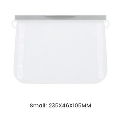 Szilikon élelmiszer-szivárgásmentes tárolótáska, újrafelhasználható fagyasztó, zárható cipzáras táska álló cipzáras konténer Keresztes ízű konyhai tartozék