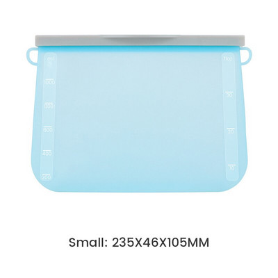 Szilikon élelmiszer-szivárgásmentes tárolótáska, újrafelhasználható fagyasztó, zárható cipzáras táska álló cipzáras konténer Keresztes ízű konyhai tartozék