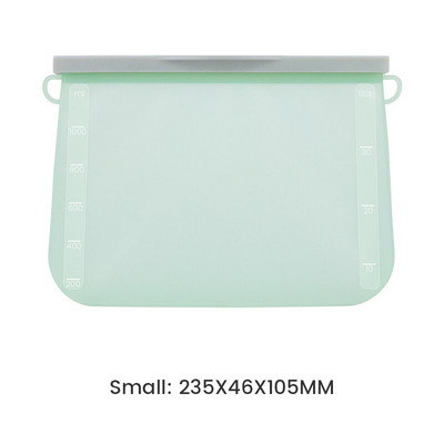 Szilikon élelmiszer-szivárgásmentes tárolótáska, újrafelhasználható fagyasztó, zárható cipzáras táska álló cipzáras konténer Keresztes ízű konyhai tartozék