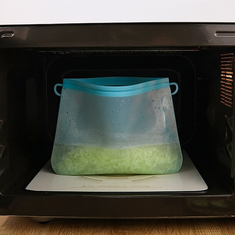 Szilikon élelmiszer-szivárgásmentes tárolótáska, újrafelhasználható fagyasztó, zárható cipzáras táska álló cipzáras konténer Keresztes ízű konyhai tartozék