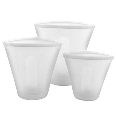 Silikoninis maisto užtrauktuko maišelis, nepralaidus talpyklai, daugkartinio naudojimo šviežiai laikomas maišelis puodelis Šviežias maišelis su užtrauktuku užraktas maisto laikymo maišelis šviežias įvyniojimas