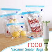 2 bucăți pungi reutilizabile pentru vid pentru alimente Păstrați proaspete pentru economisirea alimentelor, pungi de ambalare în vid, pungi de etanșare, pungi de depozitare pentru bucătărie, pungi cu fermoar.