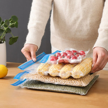 2 τεμ. επαναχρησιμοποιήσιμη τσάντα κενού τροφίμων Keep Fresh Food Saver Τσάντες συσκευασίας κενού σκούπα Sealer Τσάντες αποθήκευσης κουζίνας Τσάντες στεγανοποίησης φερμουάρ