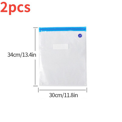 2 bucăți pungi reutilizabile pentru vid pentru alimente Păstrați proaspete pentru economisirea alimentelor, pungi de ambalare în vid, pungi de etanșare, pungi de depozitare pentru bucătărie, pungi cu fermoar.