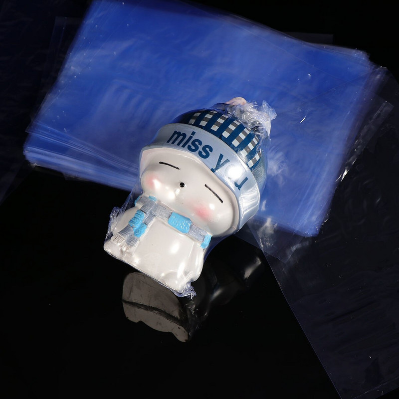 100 vnt PVC susitraukiančių įvyniojimų maišeliai Plastikinės plėvelės susitraukiantys vyniojimo maišeliai muilų buteliams vonios bombų pakavimo dovanų krepšeliai 2020 m.