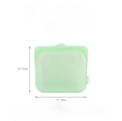 Szilikon élelmiszertároló táska Újrafelhasználható fagyasztótáska Szivárgásmentes felső zárható táskák Konyhai szervező Frissen tartó táska Újrahasználható élelmiszertáska