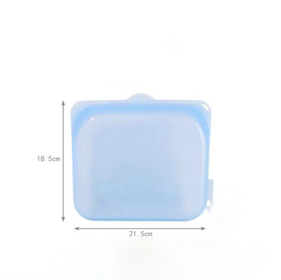 Szilikon élelmiszertároló táska Újrafelhasználható fagyasztótáska Szivárgásmentes felső zárható táskák Konyhai szervező Frissen tartó táska Újrahasználható élelmiszertáska