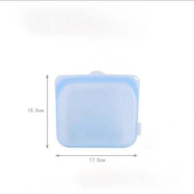 Szilikon élelmiszertároló táska Újrafelhasználható fagyasztótáska Szivárgásmentes felső zárható táskák Konyhai szervező Frissen tartó táska Újrahasználható élelmiszertáska