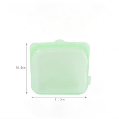 Szilikon élelmiszertároló táska Újrafelhasználható fagyasztótáska Szivárgásmentes felső zárható táskák Konyhai szervező Frissen tartó táska Újrahasználható élelmiszertáska