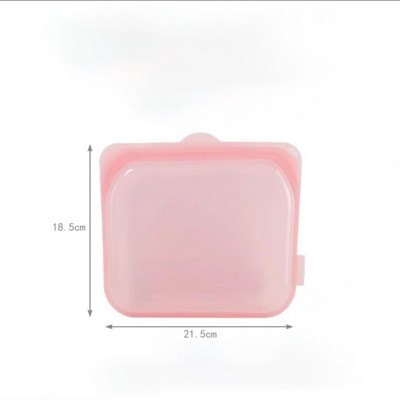 Szilikon élelmiszertároló táska Újrafelhasználható fagyasztótáska Szivárgásmentes felső zárható táskák Konyhai szervező Frissen tartó táska Újrahasználható élelmiszertáska