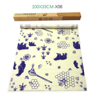 Újrafelhasználható méhviasz frissen tartó csomagolás zárt élelmiszer-csomagoló fólia vákuum élelmiszer tároló méhviasz friss ruha konyhai eszközök