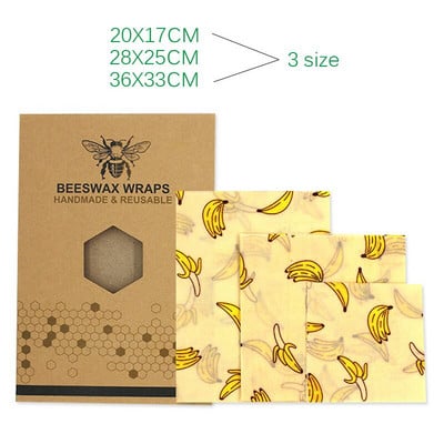 Újrafelhasználható méhviasz frissen tartó csomagolás zárt élelmiszer-csomagoló fólia vákuum élelmiszer tároló méhviasz friss ruha konyhai eszközök