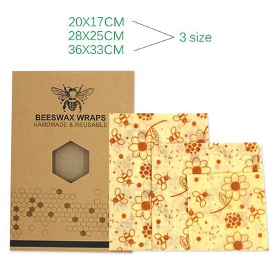 Újrafelhasználható méhviasz frissen tartó csomagolás zárt élelmiszer-csomagoló fólia vákuum élelmiszer tároló méhviasz friss ruha konyhai eszközök