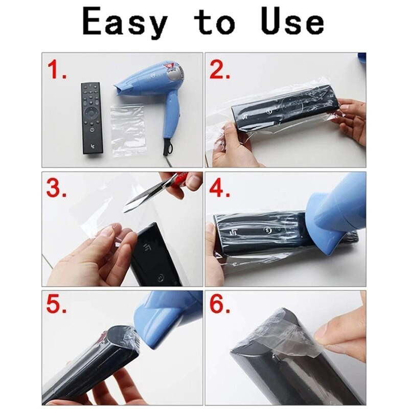 Karštas išpardavimas 100 vnt. šilumos susitraukianti plėvelė skaidri PVC susitraukianti pakuotė, sandarinimo apsauga, apsauganti nuo vandens