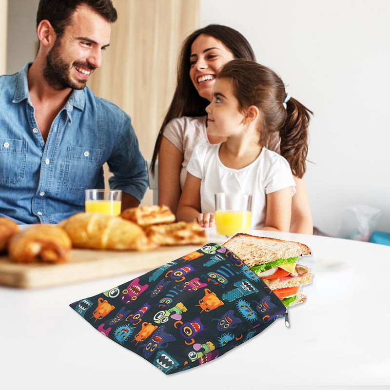 3 vnt/komplektas Daugkartiniai maisto laikymo maišeliai Neperšlampami šaldiklio maišeliai Daugkartiniai sumuštinių maišeliai Užkandžių maišelis Pietūs duonos maišelis maistui laikyti