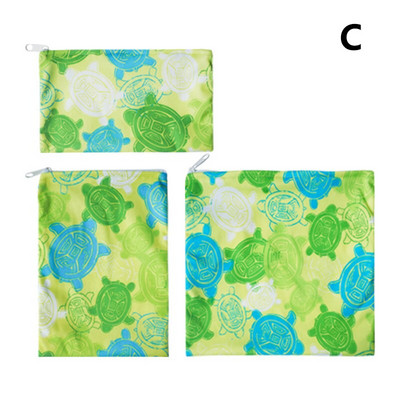 Комплект от 3 бр. Водоустойчиви торбички за хляб за многократна употреба, миещи се сандвичи, торбичка за обяд, опаковъчна чанта за храна за деца, училищни аксесоари за пътуване