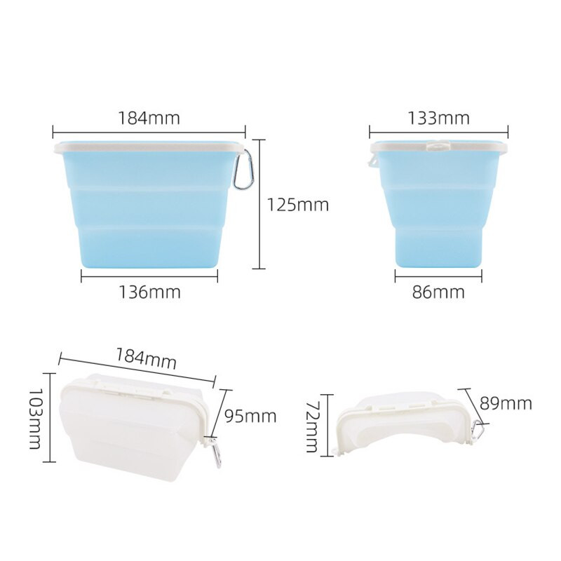 Cutie reutilizabilă de depozitare a alimentelor din silicon, pentru păstrarea în stare proaspătă a fructelor, tocătoarea pentru legume, sac pliabil pentru depozitare, frigider, încălzire cu microunde