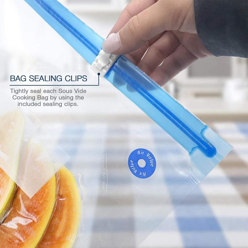 Vakuuminiai maisto laikymo maišeliai su užtrauktuku Plastikinis skaidrus maisto saugojimas Daugkartinis maišelis virtuvė Skaidrus plastikinis vakuuminis kompresinis maišelis