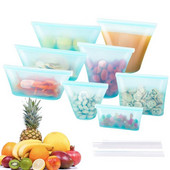 Silikoninis maisto maišelis su užtrauktuku, daugkartinis, šviežiai laikomas maišelis, puodelis Šviežias maišelis su užtrauktuku užrakinamas maisto laikymo krepšys, šviežias įvyniojimas, nepralaidūs indai