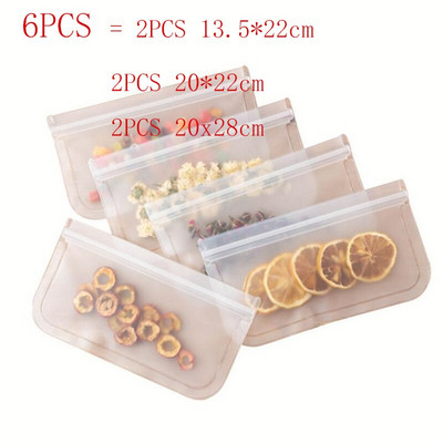 10 vnt / rinkinys Silikoninis laikymo maišelis Maisto laikymo indai Daugkartiniai silikoniniai maisto laikymo maišeliai Statomi užsegamas maišelis puodelis Šviežias maišelis