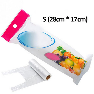 100 vnt permatomo ritinio šviežiai laikomi plastikiniai vakuuminio maisto taupymo maišelio maišeliai 3 dydžių maisto laikymo maišeliai su rankena Laikyti šviežią maišelį
