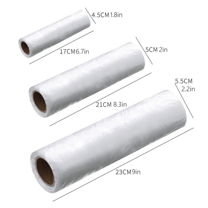 100 vnt permatomo ritinio šviežiai laikomi plastikiniai vakuuminio maisto taupymo maišelio maišeliai 3 dydžių maisto laikymo maišeliai su rankena Laikyti šviežią maišelį