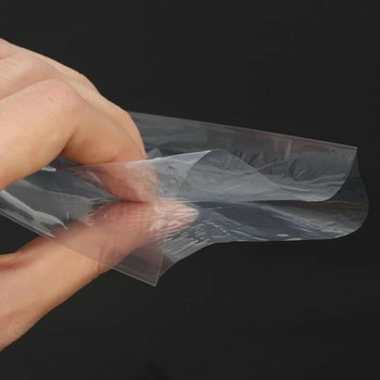 100 τεμ. PVC συρρικνωμένο τσάντες περιτυλίγματος διαφανές μεμβράνη πλαστικό για σαπούνια Μπουκάλια μπάνιου Βόμβες συσκευασία Καλάθια δώρων 5 μεγεθών