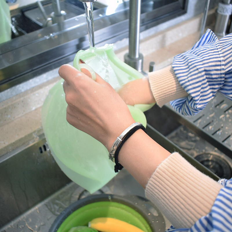 Silikoninis daugkartinis maisto maišelis 1500 ml 1000 ml 500 ml nepralaidūs indai Daugkartiniai švieži maišeliai maisto laikymo maišeliai šaldiklio maišeliai užkandžiai