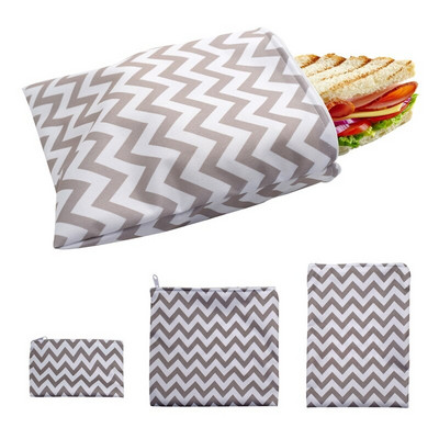 3 bucăți saci reutilizabile pentru sandvișuri saci de gustare saci de prânz cu fermoar, sigure pentru alimente, ecologice, impermeabile, pungi de depozitare pentru bucătărie