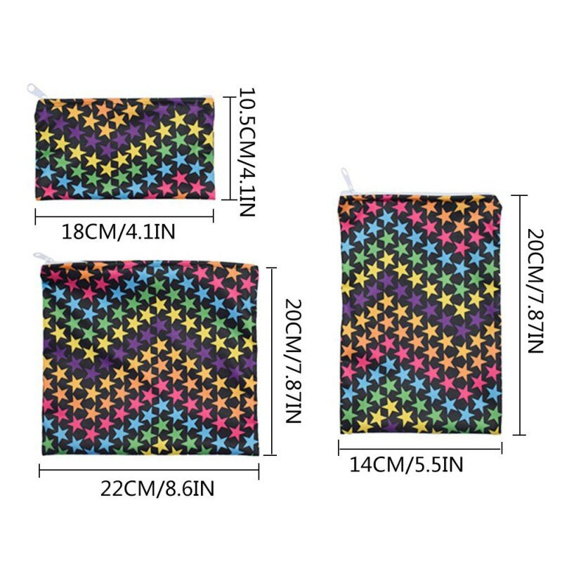 3 bucăți saci reutilizabile pentru sandvișuri saci de gustare saci de prânz cu fermoar, sigure pentru alimente, ecologice, impermeabile, pungi de depozitare pentru bucătărie