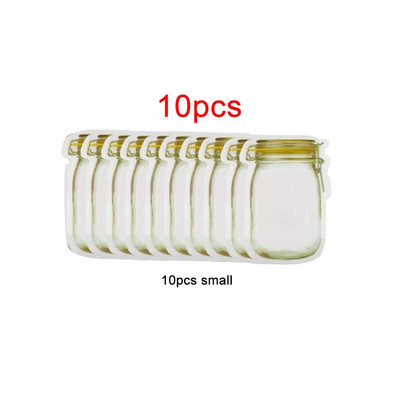 Mason Jar formos laikymo maišeliai Sausainiai Užkandžiai Saldainių krepšelis Šviežias užtrauktukas Maisto laikymo maišelis Pakartotinis stovėjimas