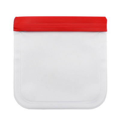 Pungi transparente pentru depozitarea alimentelor PEVA Containere din silicon rezistente la scurgeri pentru pungi reutilizabile cu fermoar Pungi proaspete pentru depozitarea alimentelor