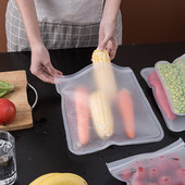 12 vnt. / rinkinys Šaldiklio maišelis PEVA silikoninis maisto laikymo maišelio konteineris Neperšlampamas daugkartinis stovimas su užtrauktuku Užsegamas maišelis Šviežias maišelis šviežias įvyniojimas