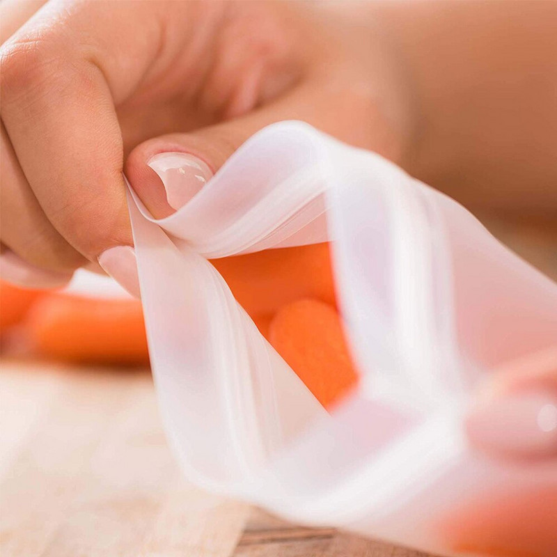 10db Hordozható befőttesüveges zacskók Újrafelhasználható pecsét Élelmiszer-megtakarító tárolótasakok Szervező Diók Cukorka sütik Snack Szendvics Ziplock Zsákok