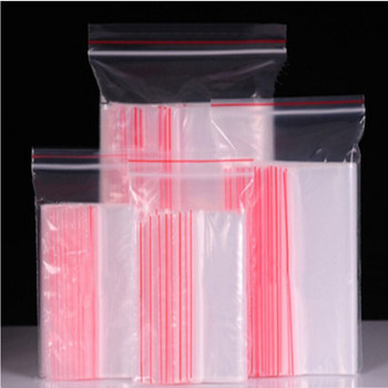 100 τμχ Διαφανείς αυτοσφραγιζόμενες τσάντες αποθήκευσης Σακούλες σφράγισης συσκευασίας Αποθήκευση μικροαντικειμένων Εργαλεία Αξεσουάρ κουζίνας Προμήθειες